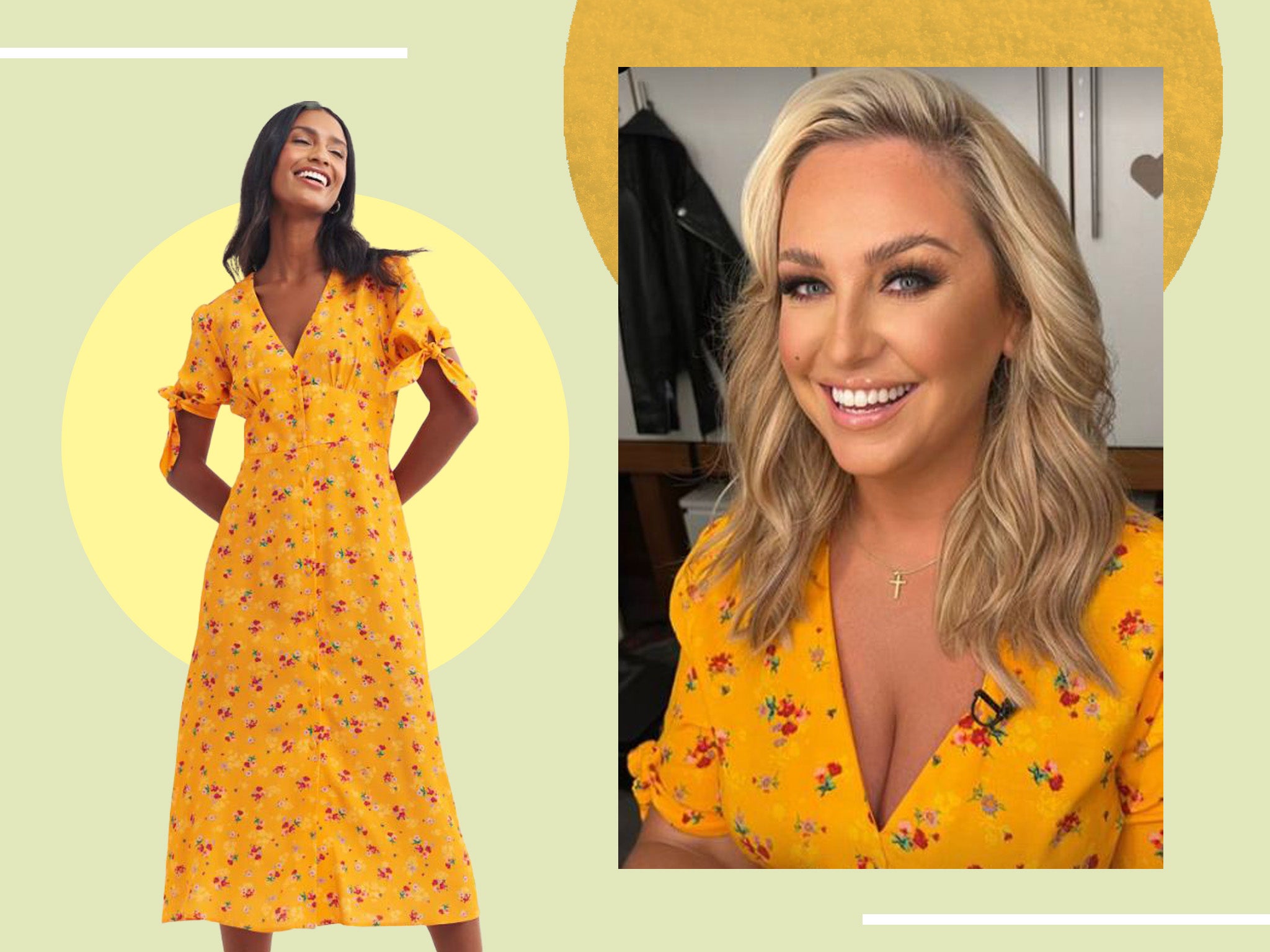 Josie Gibson s This Morning dress Where to buy her orange floral dress The Independent